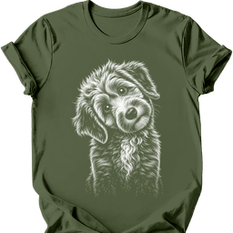 Aussiedoodle Tilted Dog T Shirt Gift For Dog Lover