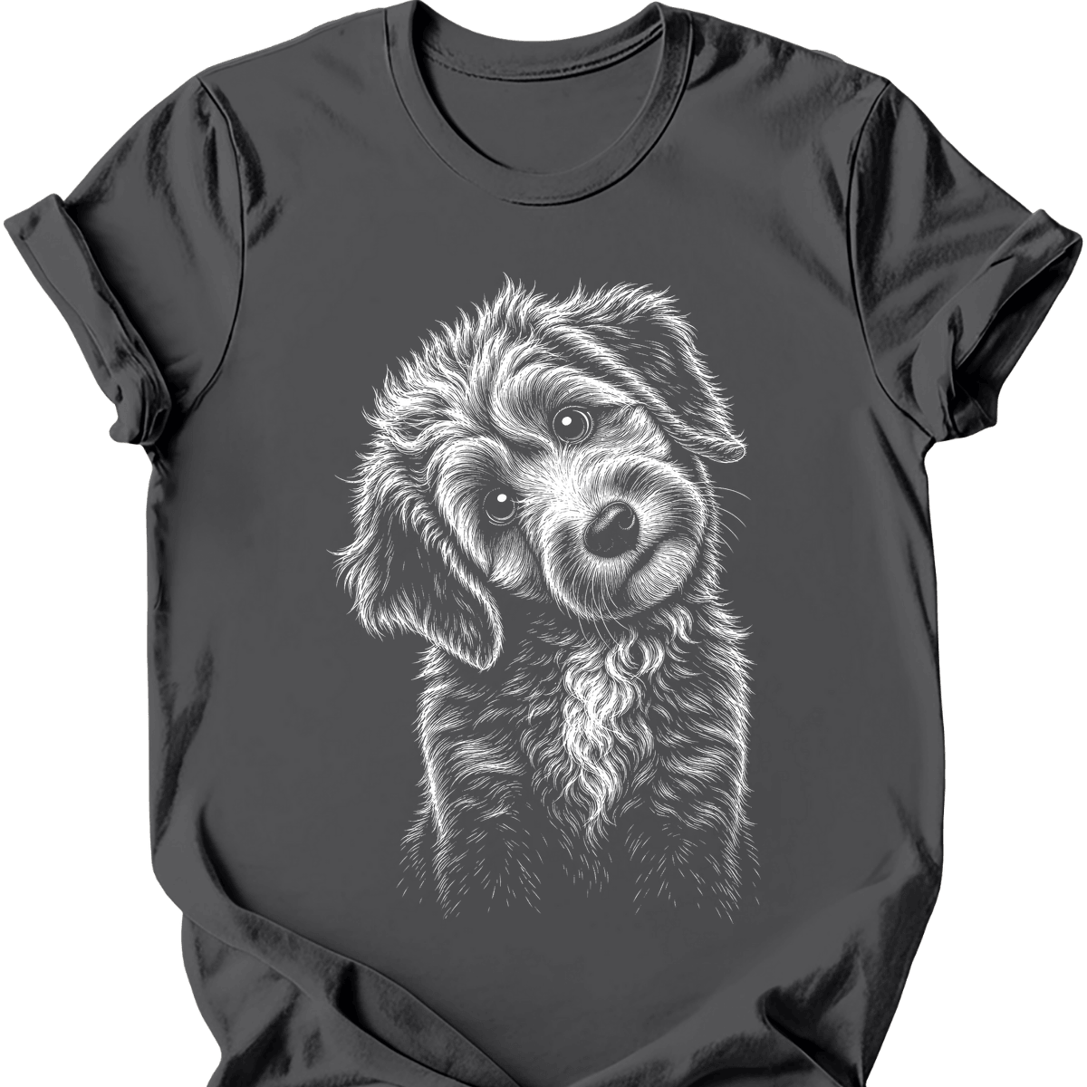 Aussiedoodle Tilted Dog T Shirt Gift For Dog Lover