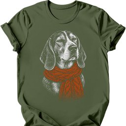 American Foxhound Winter Dog T Shirt Gift For Dog Lover