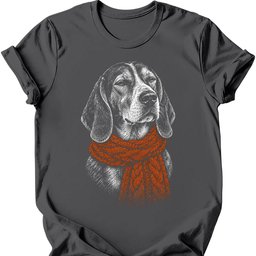 American Foxhound Winter Dog T Shirt Gift For Dog Lover