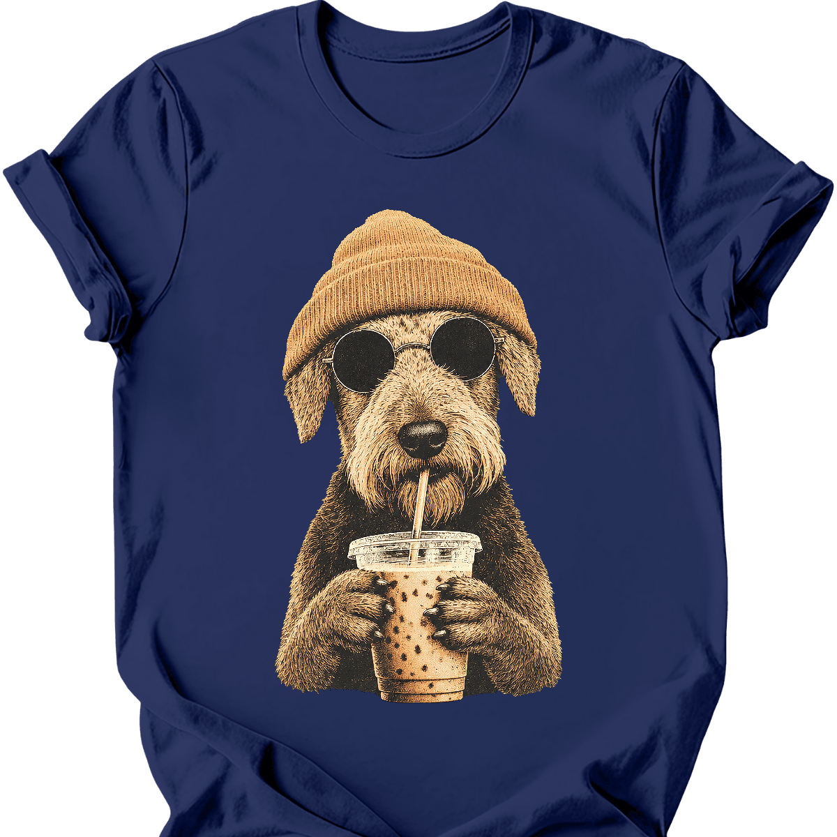 Airedale Hipster Dog T Shirt Gift For Dog Lover