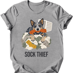 Australian Cattle Dog Sock Thief T Shirt Gift For Dog Lover