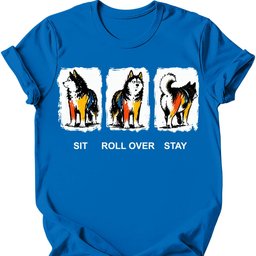 Alaskan Malamute Sit Roll Over Stay T Shirt Gift For Dog Lover
