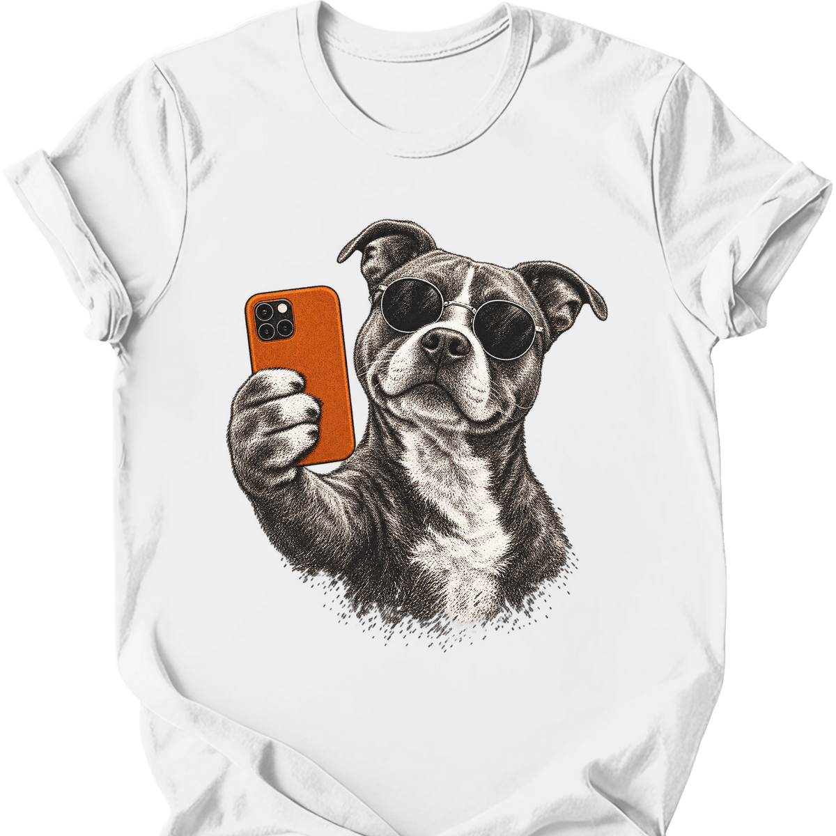 American Staffordshire Terrier Selfie Dog T Shirt Gift For Dog Lover