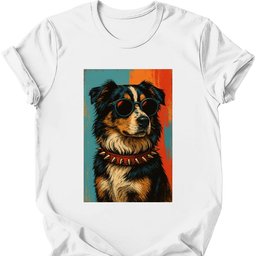 Australian Shepherd Punk Dog T Shirt Gift For Dog Lover