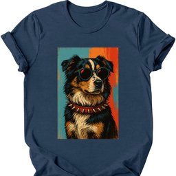 Australian Shepherd Punk Dog T Shirt Gift For Dog Lover
