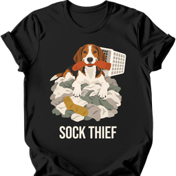 American Foxhound Sock Thief T Shirt Gift For Dog Lover