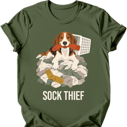 American Foxhound Sock Thief T Shirt Gift For Dog Lover