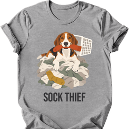 American Foxhound Sock Thief T Shirt Gift For Dog Lover