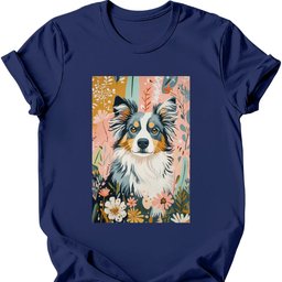 Australian Shepherd Boho Dog T Shirt Gift For Dog Lover