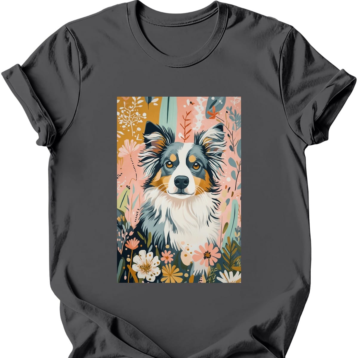 Australian Shepherd Boho Dog T Shirt Gift For Dog Lover