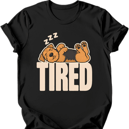 Airedale Tired Dog T Shirt Gift For Dog Lover