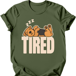 Airedale Tired Dog T Shirt Gift For Dog Lover