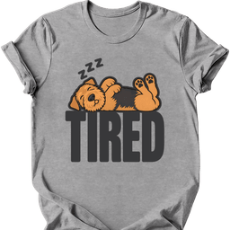 Airedale Tired Dog T Shirt Gift For Dog Lover