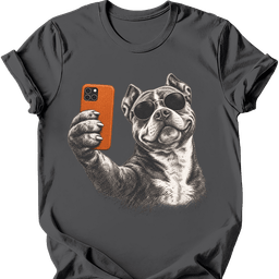 American Bully Selfie Dog T Shirt Gift For Dog Lover