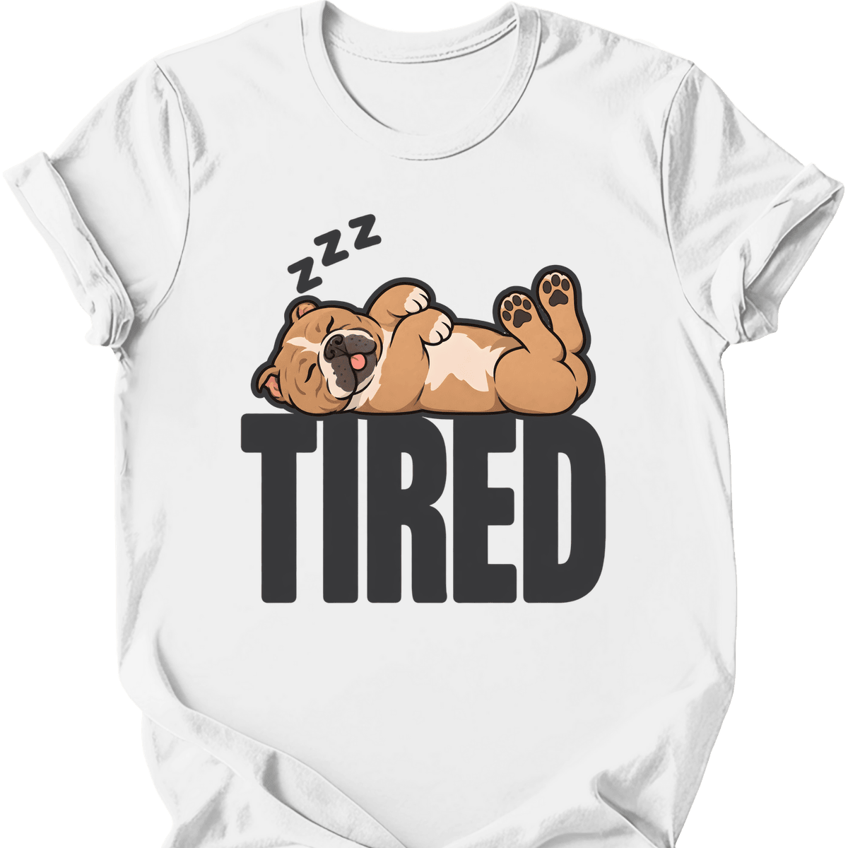 American Bully Tired Dog T Shirt Gift For Dog Lover