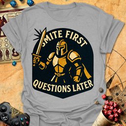 Smite First Tee Gift For Tabletop Gamer