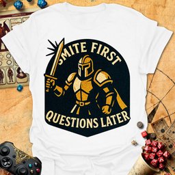 Smite First Tee Gift For Tabletop Gamer