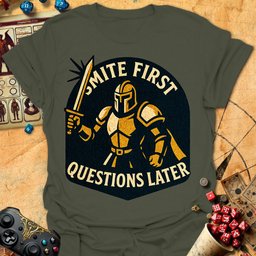 Smite First Tee Gift For Tabletop Gamer
