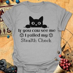 Stealth Check Tee Gift For Tabletop Gamer