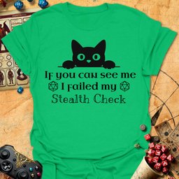 Stealth Check Tee Gift For Tabletop Gamer