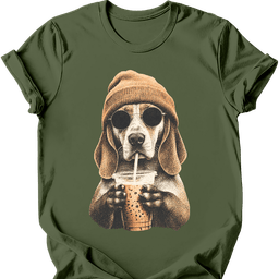 American Foxhound Hipster Dog T Shirt Gift For Dog Lover