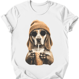 American Foxhound Hipster Dog T Shirt Gift For Dog Lover