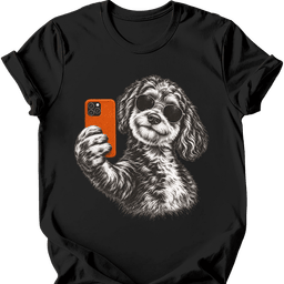Aussiedoodle Selfie Dog T Shirt Gift For Dog Lover