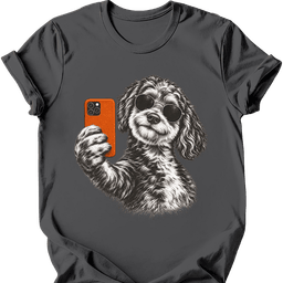 Aussiedoodle Selfie Dog T Shirt Gift For Dog Lover
