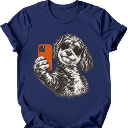 Aussiedoodle Selfie Dog T Shirt Gift For Dog Lover