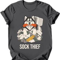 Alaskan Malamute Sock Thief T Shirt Gift For Dog Lover