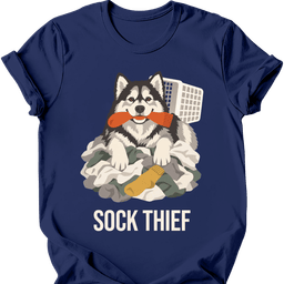 Alaskan Malamute Sock Thief T Shirt Gift For Dog Lover