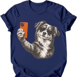 Australian Shepherd Selfie Dog T Shirt Gift For Dog Lover