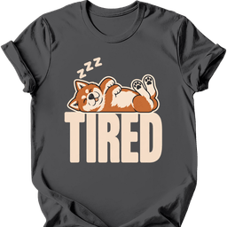 Akita Tired Dog T Shirt Gift For Dog Lover