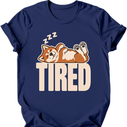Akita Tired Dog T Shirt Gift For Dog Lover