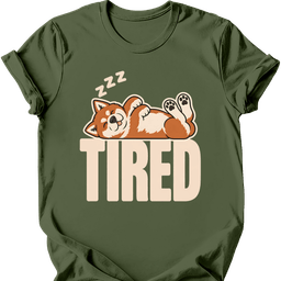 Akita Tired Dog T Shirt Gift For Dog Lover