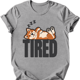 Akita Tired Dog T Shirt Gift For Dog Lover