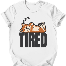 Akita Tired Dog T Shirt Gift For Dog Lover