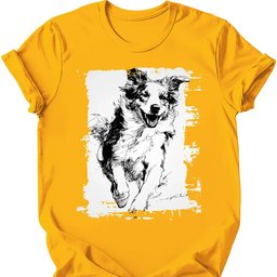 Australian Shepherd Running Dog T Shirt Gift For Dog Lover