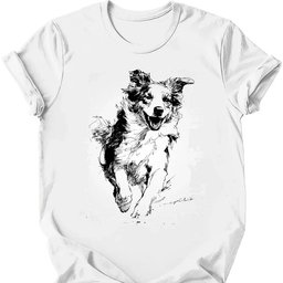 Australian Shepherd Running Dog T Shirt Gift For Dog Lover