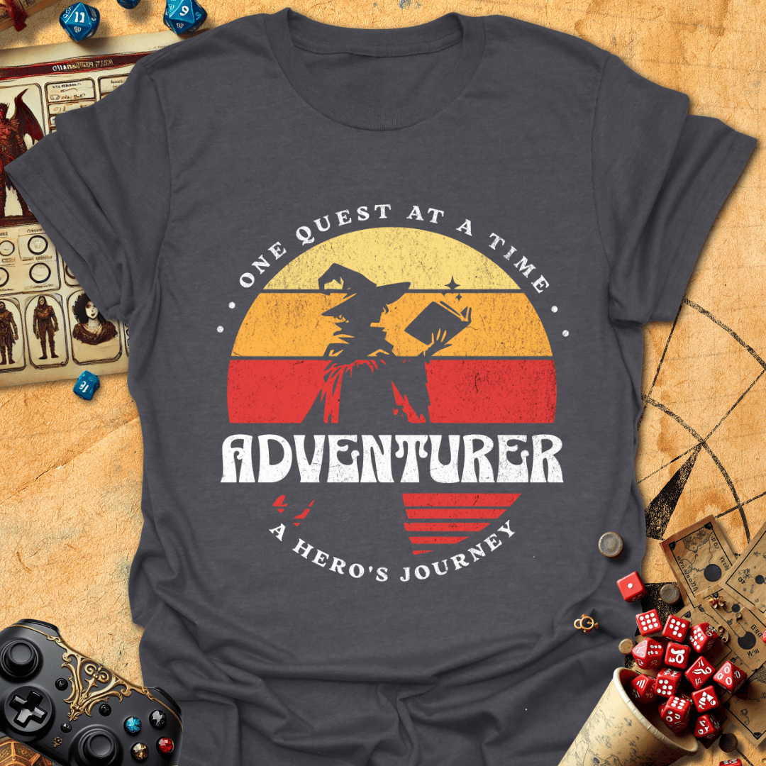 Wizard Sunset Tee Gift For Tabletop Gamer