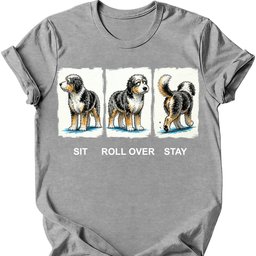 Aussiedoodle Sit Roll Over Stay T Shirt Gift For Dog Lover
