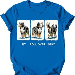Aussiedoodle Sit Roll Over Stay T Shirt Gift For Dog Lover