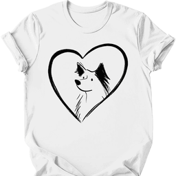 Australian Shepherd Heart Dog T Shirt Gift For Dog Lover