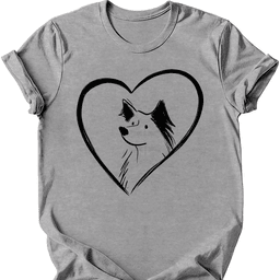 Australian Shepherd Heart Dog T Shirt Gift For Dog Lover