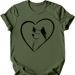Australian Shepherd Heart Dog T Shirt Gift For Dog Lover