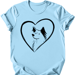Australian Shepherd Heart Dog T Shirt Gift For Dog Lover