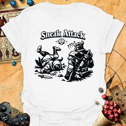 Sneak Attack Fail Tee Gift For Tabletop Gamer