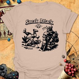 Sneak Attack Fail Tee Gift For Tabletop Gamer