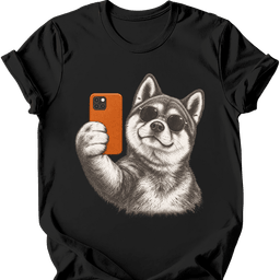 Akita Selfie Dog T Shirt Gift For Dog Lover